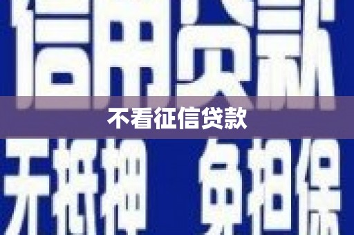 松原不看征信贷款