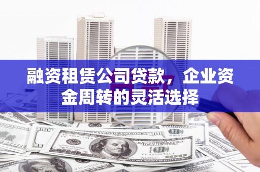 隆回融资租赁公司贷款，企业资金周转的灵活选择