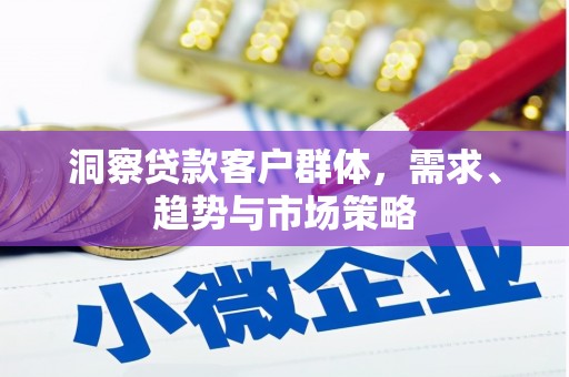 阿莲洞察贷款客户群体，需求、趋势与市场策略
