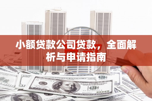 凌河小额贷款公司贷款，全面解析与申请指南
