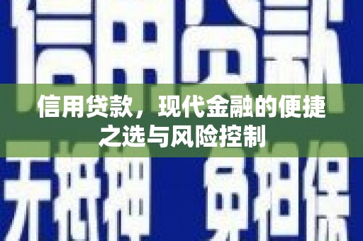 阿莲信用贷款，现代金融的便捷之选与风险控制