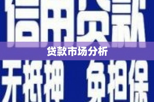 沈丘贷款市场分析