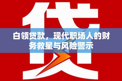 沈丘白领贷款，现代职场人的财务救星与风险警示