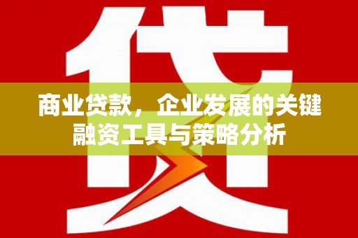 原州商业贷款，企业发展的关键融资工具与策略分析